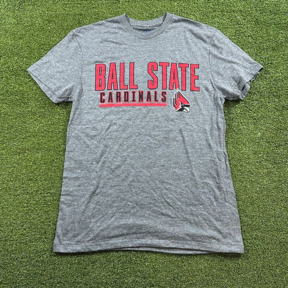 Rivalry Threads 91 Ball State Cardinals T-Shirt Mens Small Heather Gray NCAA